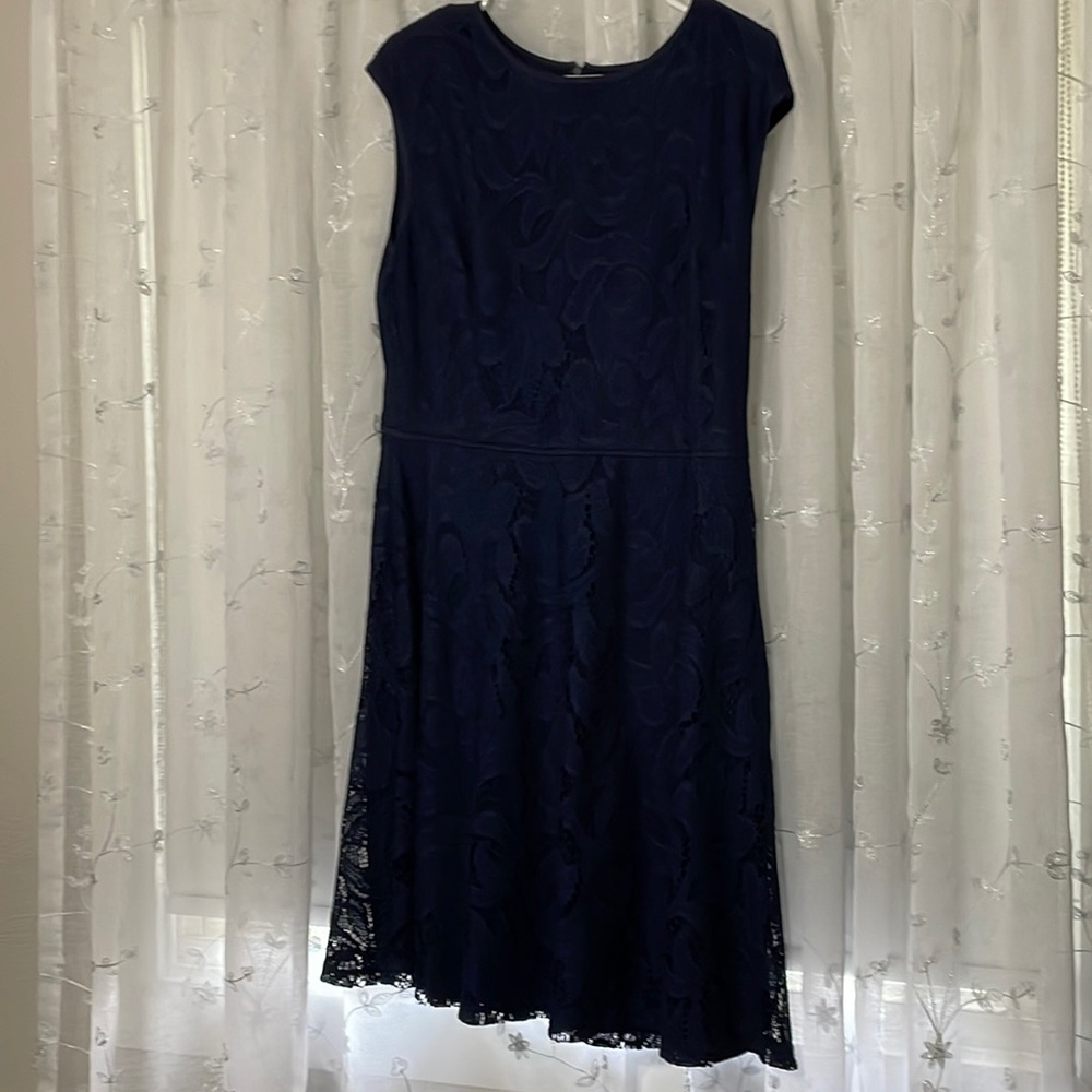 Wisp Sleeveless Navy Lace Dress XL